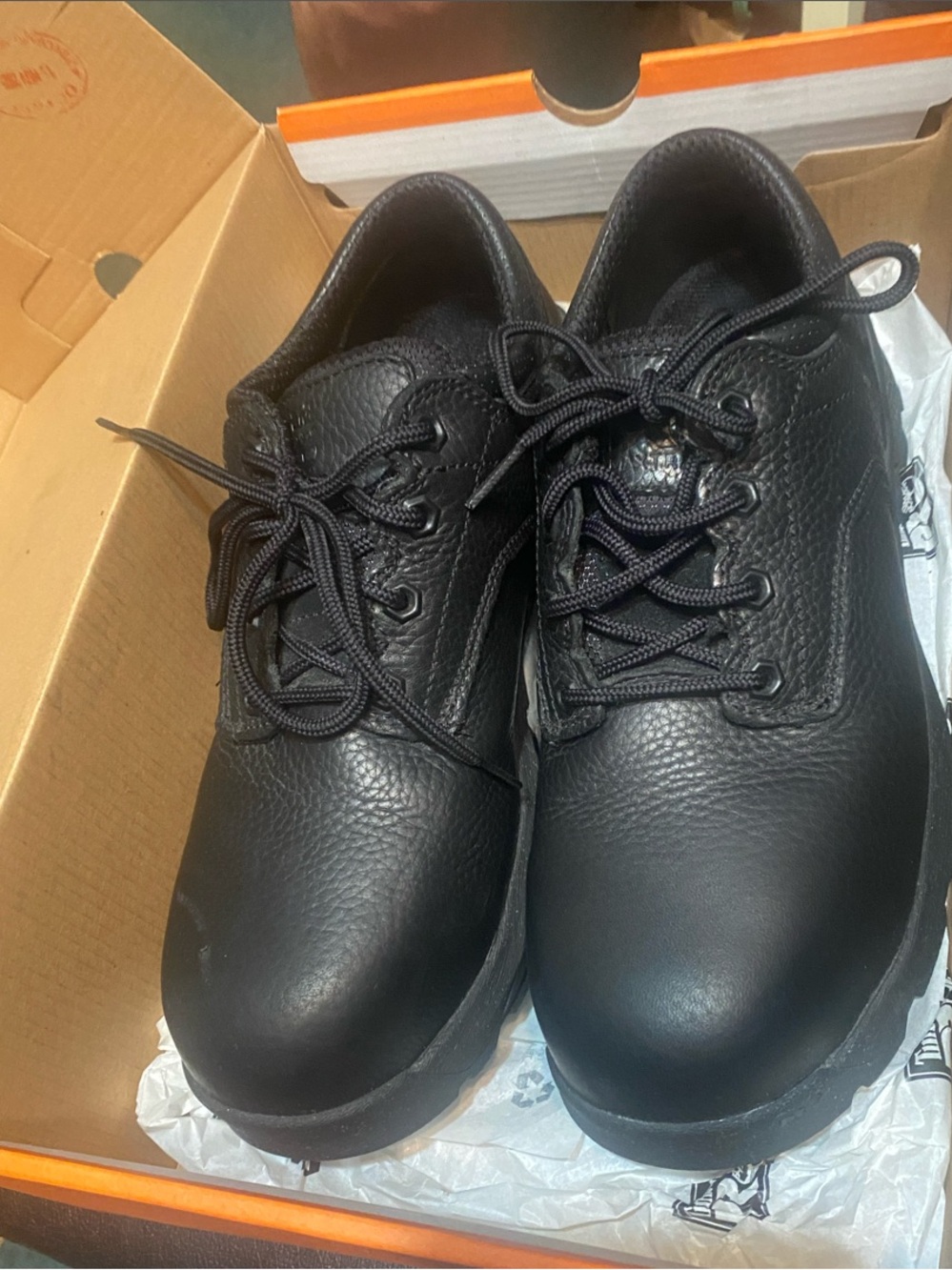 Timberland Black Leather Oxford Lace-Up Shoes for Men